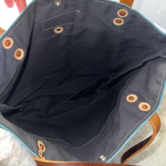 BURNBAGS USA canvas / leather tote bag - Picture 5 of 7